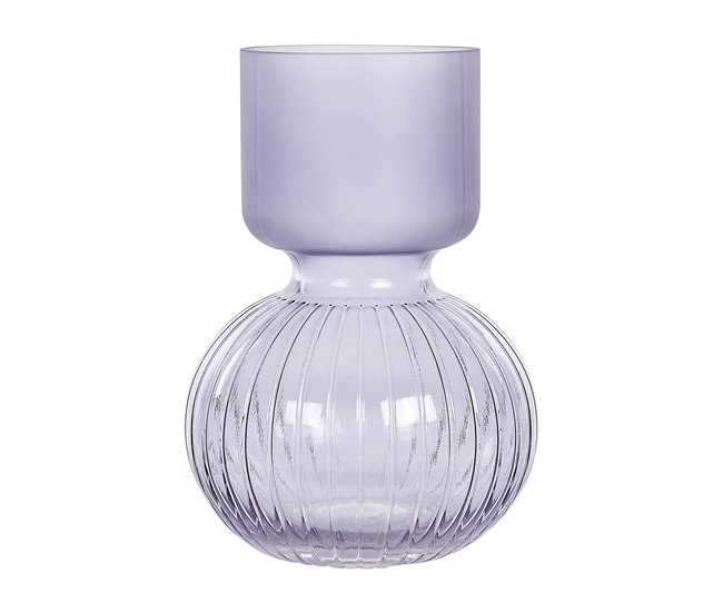 Conforama Florero de vidrio violeta 26 cm THETIDIO