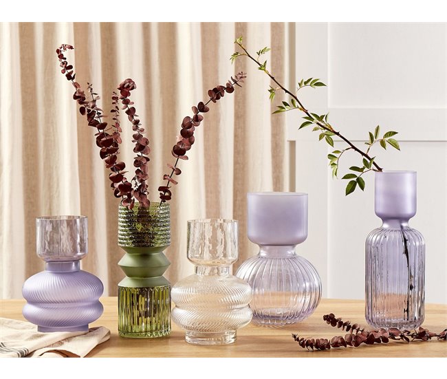 Conforama Florero De Vidrio Violeta 31 Cm TRAGANA