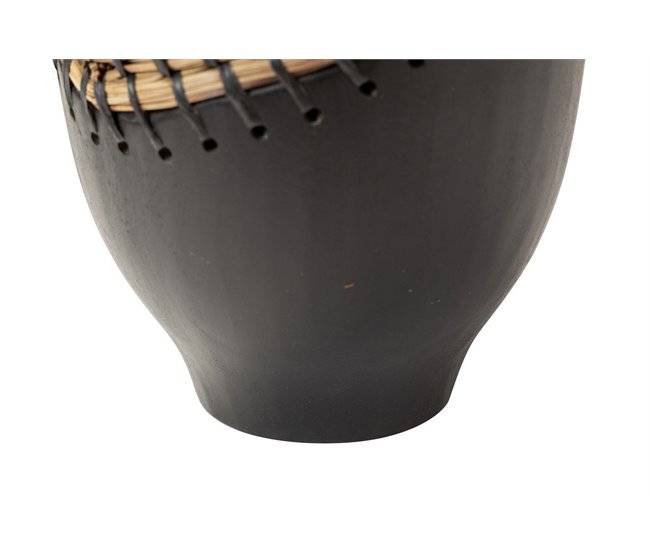 Conforama Florero Fibra Natural Madera 20x20x30 Cm