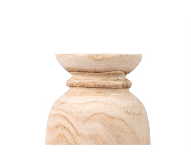 Conforama Florero Madera Paulownia 14x14x20 Cm