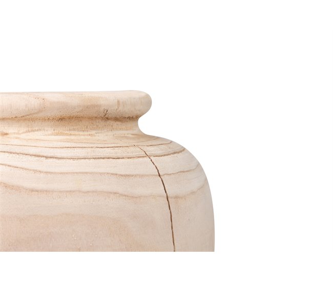 Conforama Florero Madera Paulownia 18x18x20 Cm