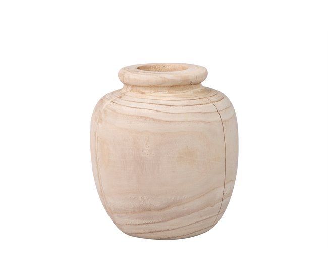 Conforama Florero Madera Paulownia 18x18x20 Cm