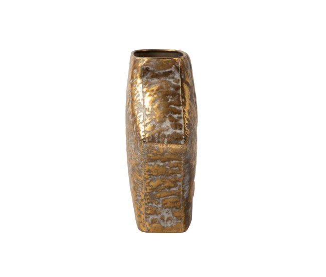 Conforama Florero Metal Dorado 38x11x24 Cm