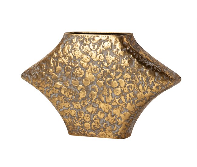 Conforama Florero Metal Dorado 38x11x24 Cm