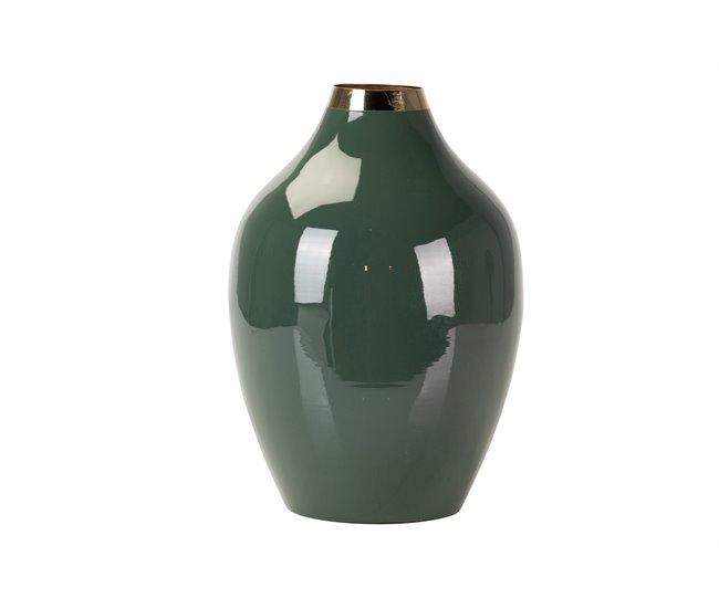 Conforama Florero Metal Dorado Negro 21x21x31 Cm