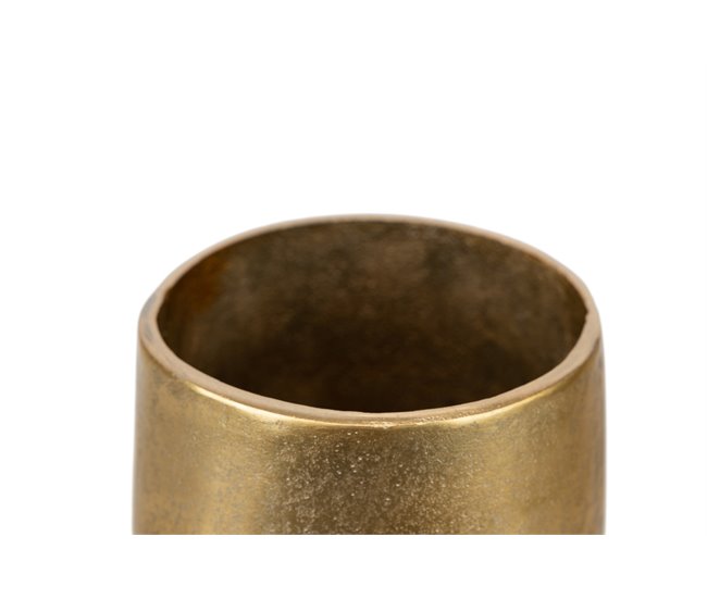 Conforama Florero Rostro Rough Gold 16x16x28 Cm