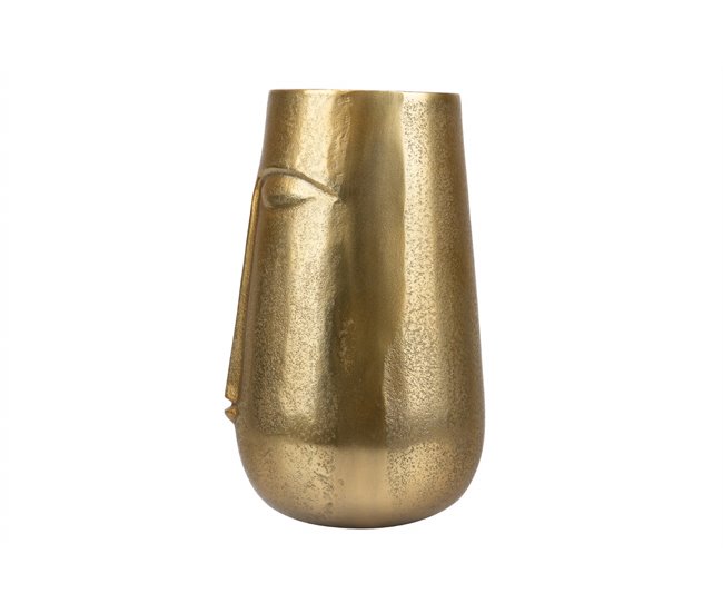 Conforama Florero Rostro Rough Gold 16x16x28 Cm