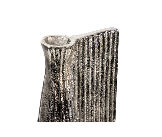 Conforama Florero Rough Nickel 14x11x39 Cm
