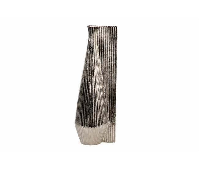 Conforama Florero Rough Nickel 14x11x39 Cm