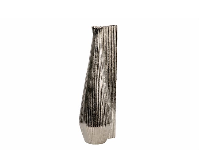 Conforama Florero Rough Nickel 14x11x39 Cm