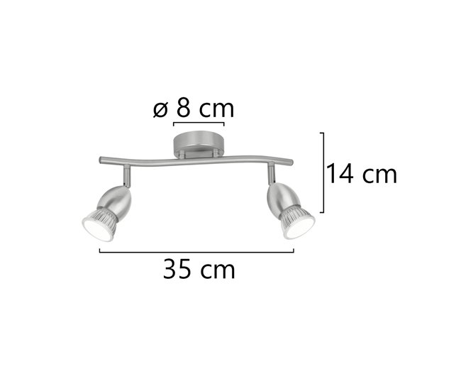 Conforama Foco BALA 2 Luces De La Marca Alemar