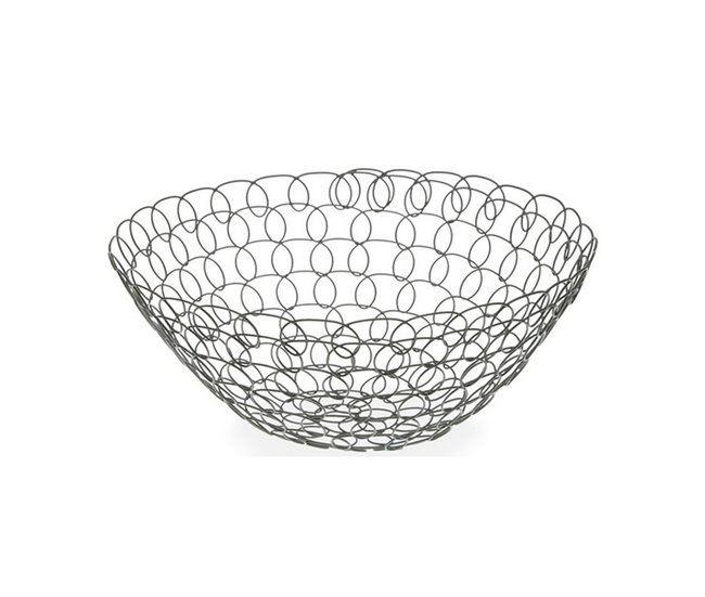 Conforama Frutero Gris Metal (28 x 12 x 28 cm)