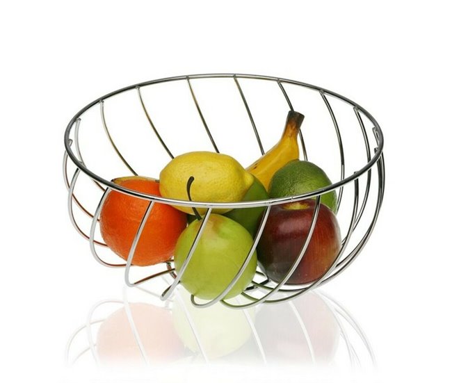 Conforama Frutero Metal Cromado (28 x 14 x 28 cm)