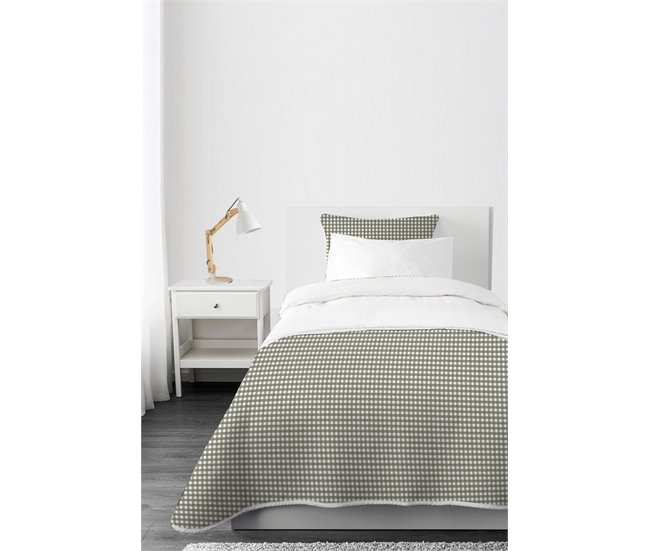 Conforama Funda Cojín Vichy Vichy - Verde - 50X50