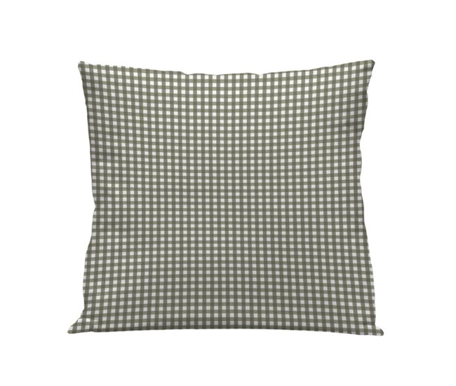 Conforama Funda cojín Vichy Vichy - Verde - 50X50