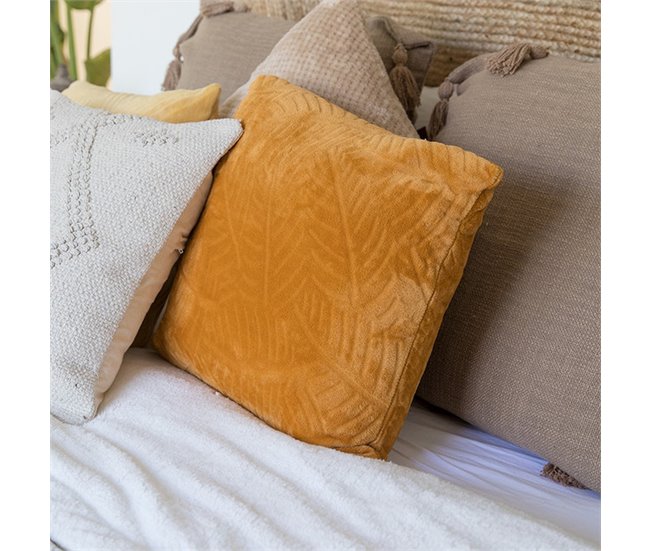 Conforama Funda De Cojín Leaves 45x45 Oro