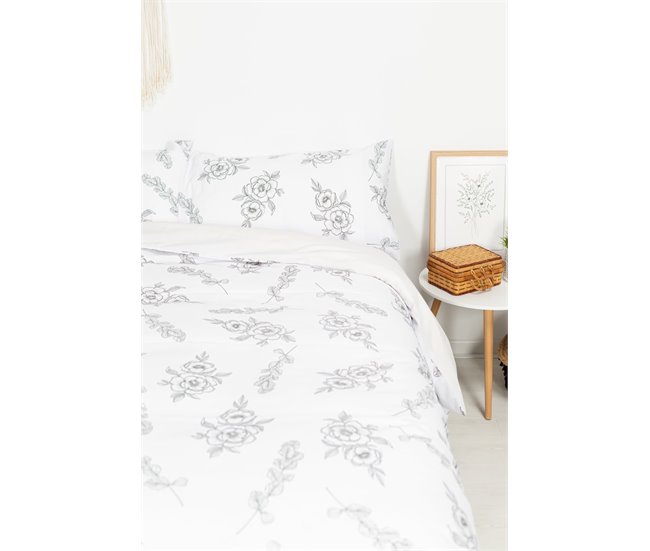 Conforama Funda Nórdica Flor - Blanco - Cama90 (160X270)
