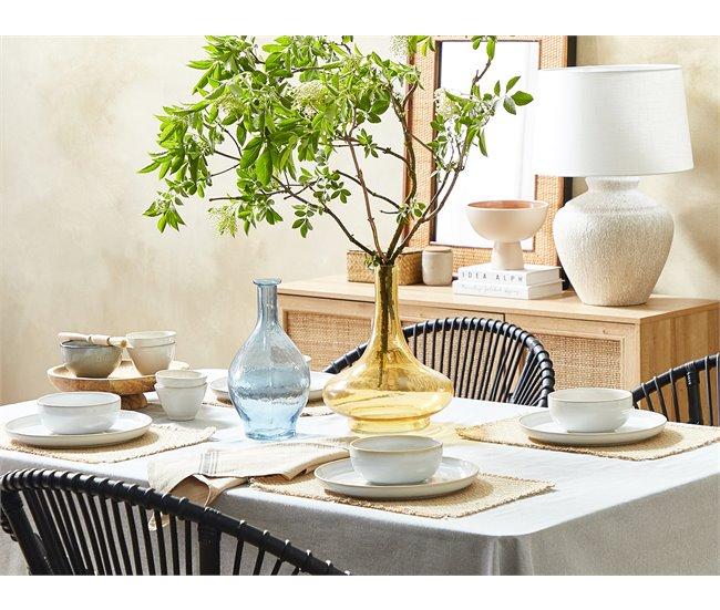 Conforama Jarrón De Vidrio Amarillo 30 Cm PANEER