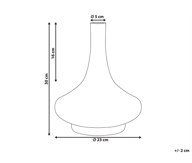 Conforama Jarrón De Vidrio Amarillo 30 Cm PANEER