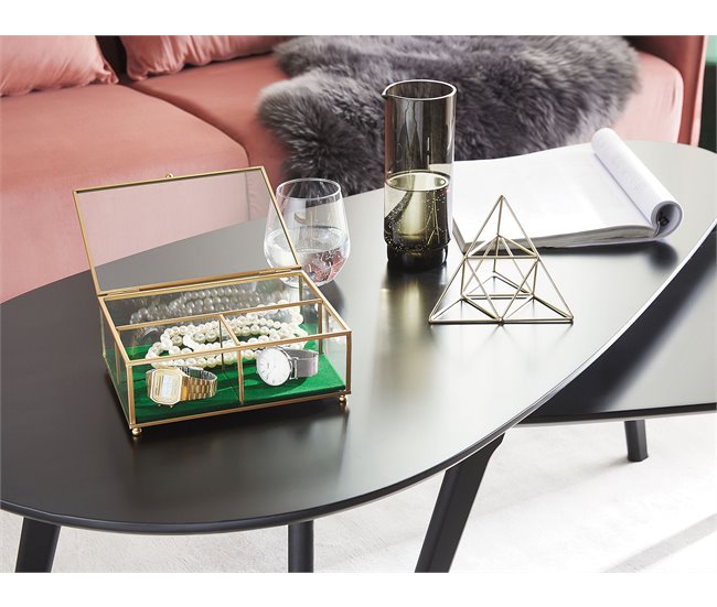 Conforama Joyero De Vidrio Dorado SAINTES