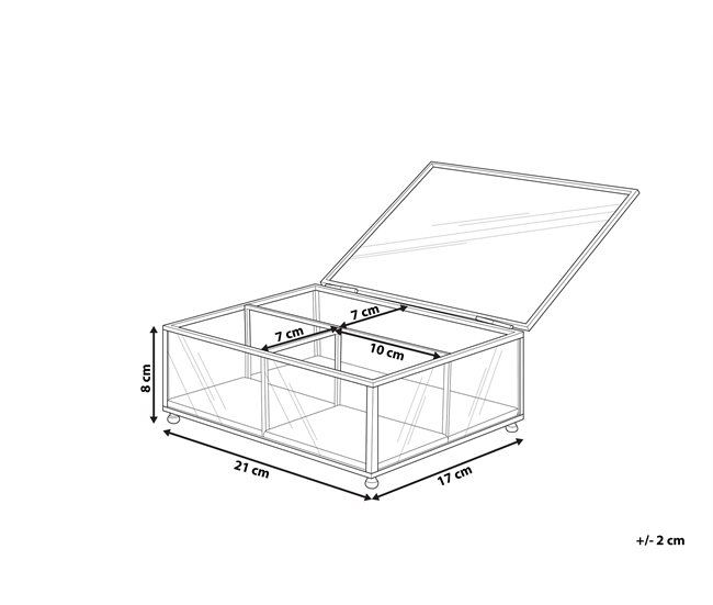 Conforama Joyero De Vidrio Dorado SAINTES