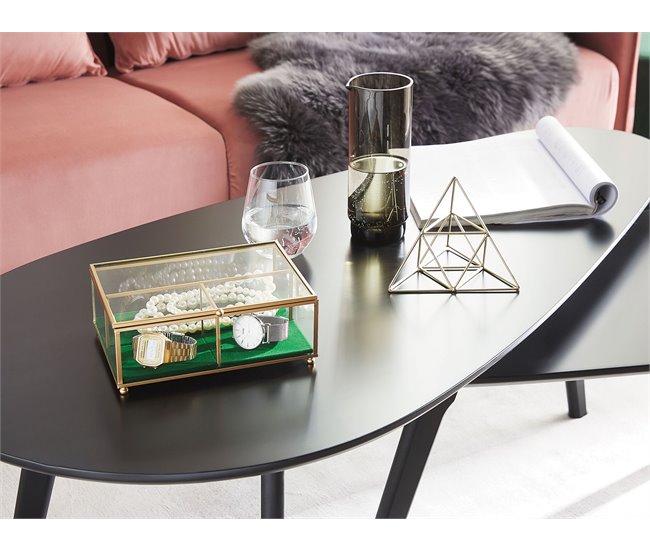 Conforama Joyero De Vidrio Dorado SAINTES