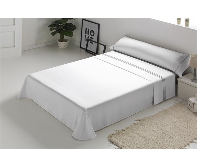 Conforama Juego sábanas SAHARA 90cm blanco