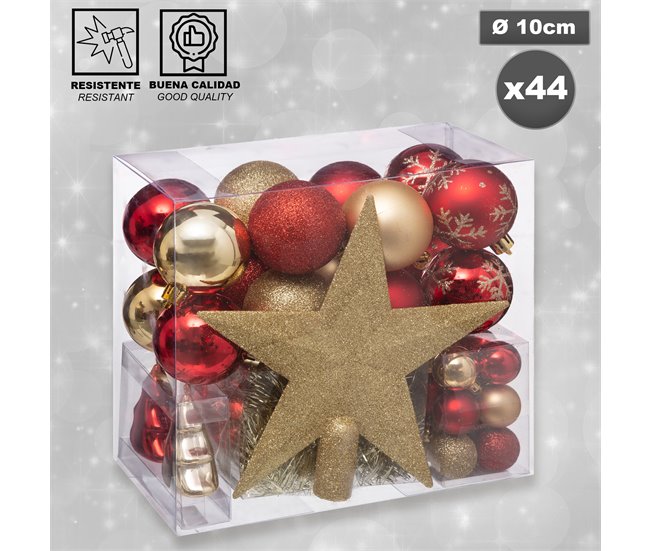 Conforama Kit De Bolas De Navidad 44 Piezas