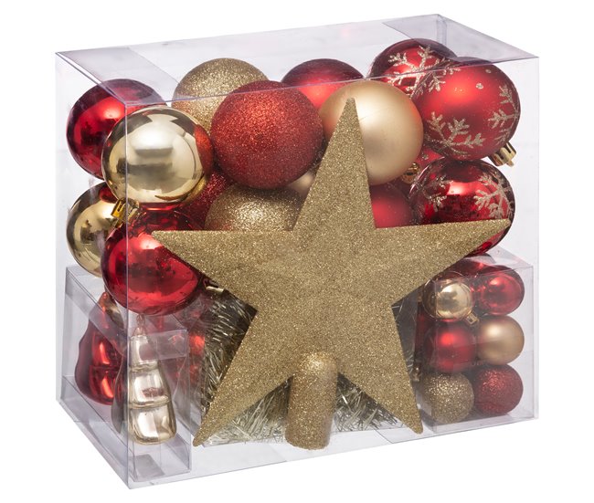 Conforama Kit de bolas de navidad 44 piezas