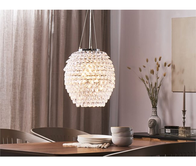 Conforama Lámpara Colgante Cromo/cristal SAUER
