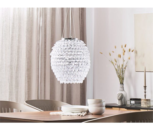 Conforama Lámpara Colgante Cromo/cristal SAUER