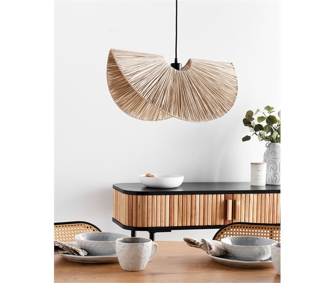 Conforama Lámpara Colgante De Papel Beige HERRON