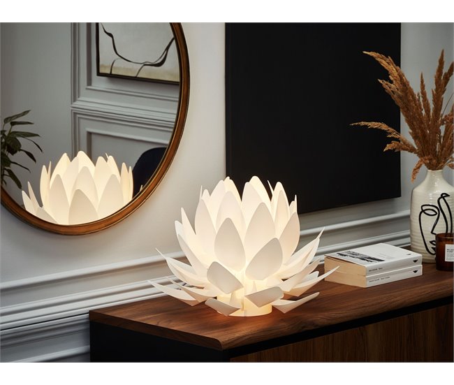 Conforama Lámpara De Mesa Blanca MUSONE