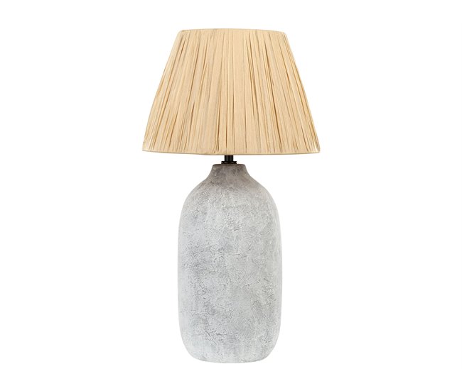 Conforama Lámpara de mesa de cerámica gris MATILDE
