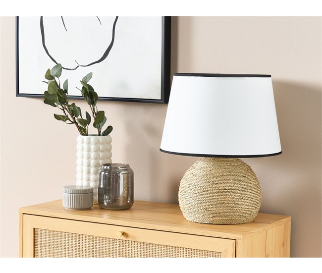 Conforama Lámpara De Mesa De Cuerda Natural GROWEE