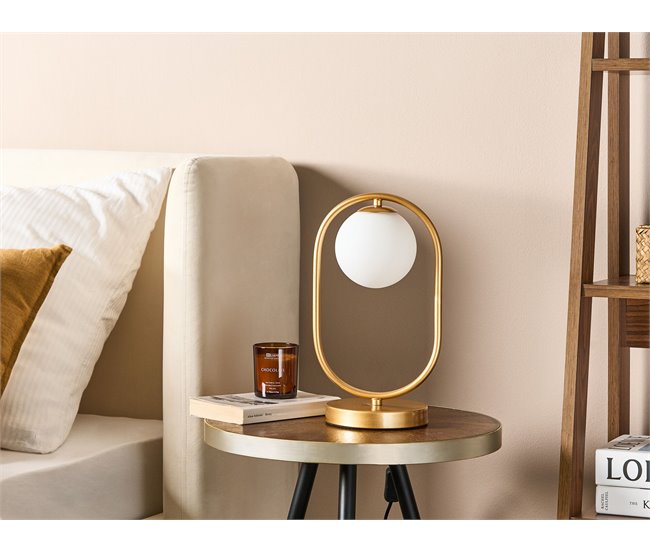 Conforama Lámpara De Mesa De Metal Dorado YANKEE