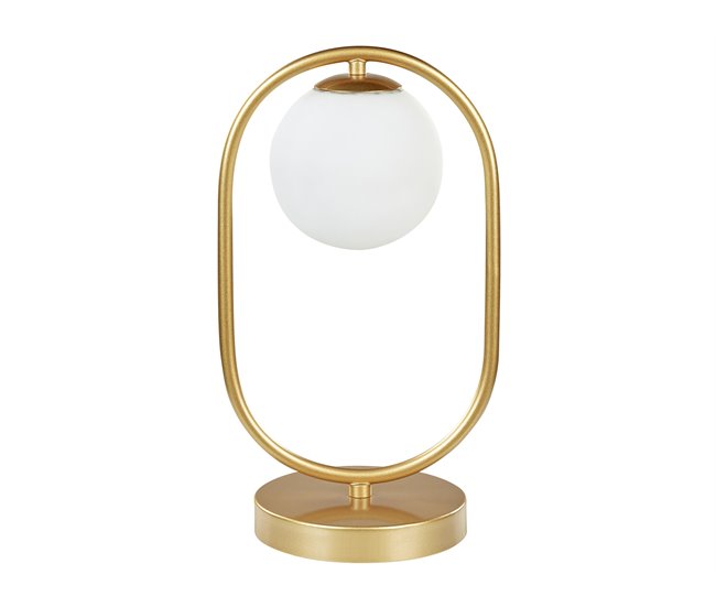Conforama Lámpara de mesa de metal dorado YANKEE