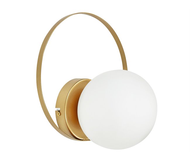 Conforama Lámpara de pared de metal dorado SNOWY