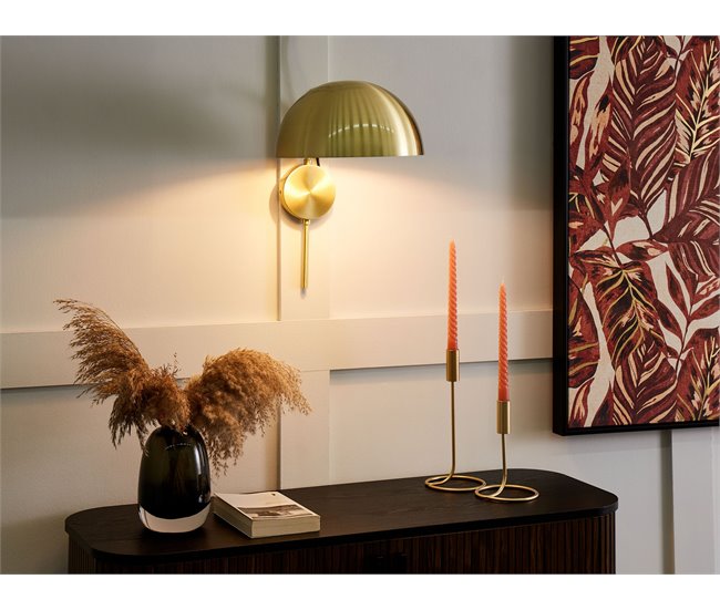 Conforama Lámpara De Pared De Metal Dorado WAMPU