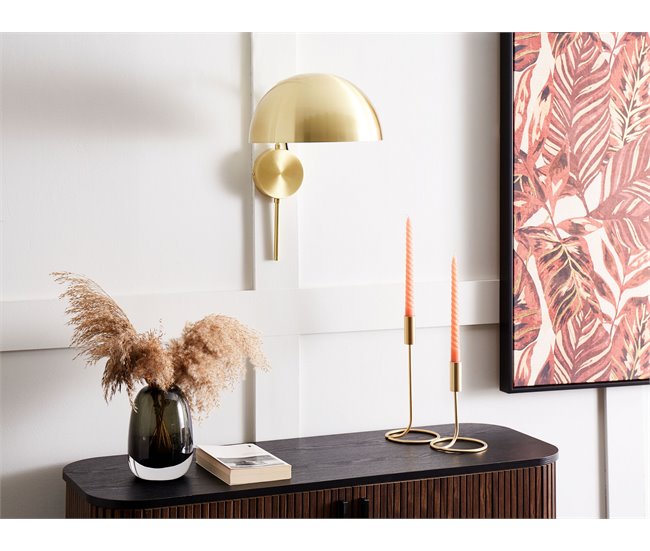 Conforama Lámpara De Pared De Metal Dorado WAMPU