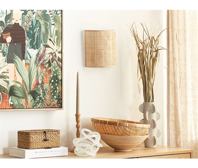 Conforama Lámpara De Pared De Ratán Natural CARIO
