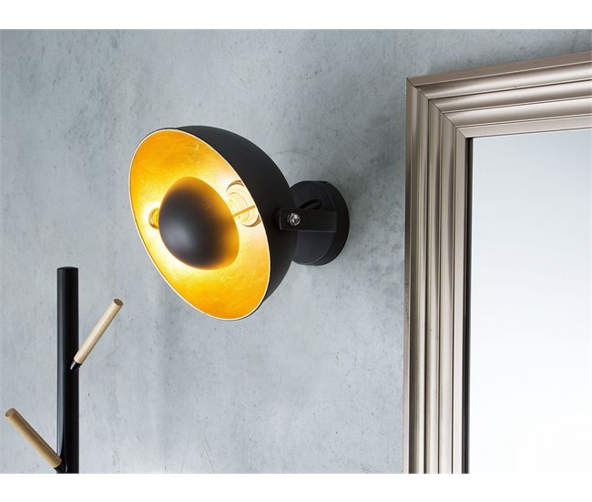Conforama Lámpara De Pared Negro/dorado THAMES II