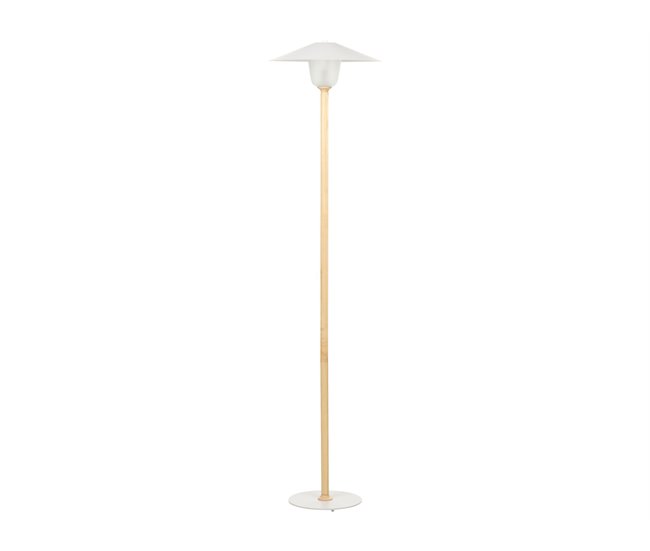 Conforama Lámpara de pie de madera blanca MOPPY