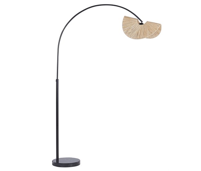 Conforama Lámpara de pie de papel beige HERRON