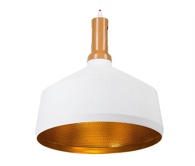 Conforama Lámpara de techo blanco/dorado SEPIK