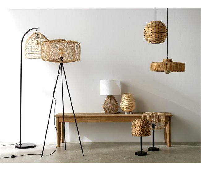 Conforama Lámpara De Techo De Fibra Natural