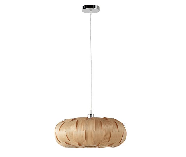 Conforama Lámpara de techo de madera y metal