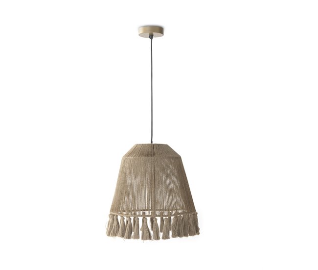 Conforama Lámpara de techo de yute natural