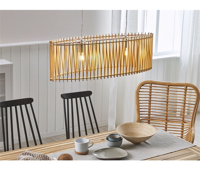 Conforama Lámpara De Techo Madera Clara CHARI