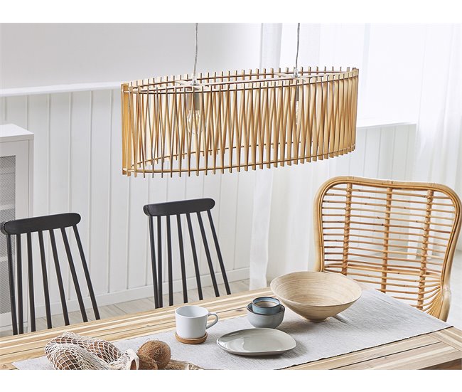 Conforama Lámpara De Techo Madera Clara CHARI